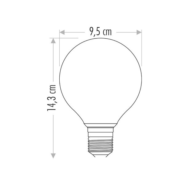 Cata G95 Glop Led Ampul Ürün Ölçüleri