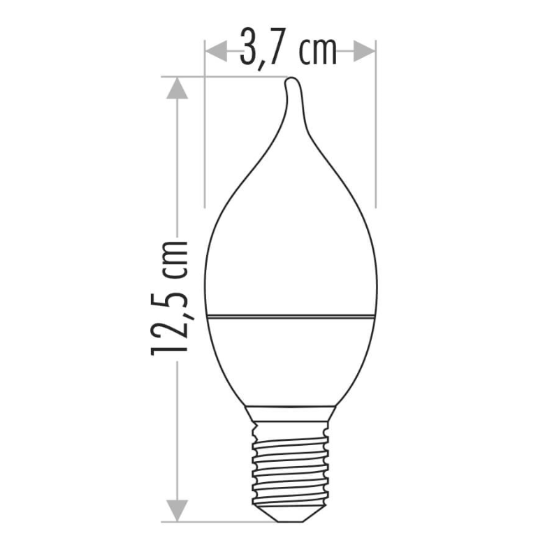 Cata 5W Led Kıvrık Buji Ampul Beyaz E-14 Duy