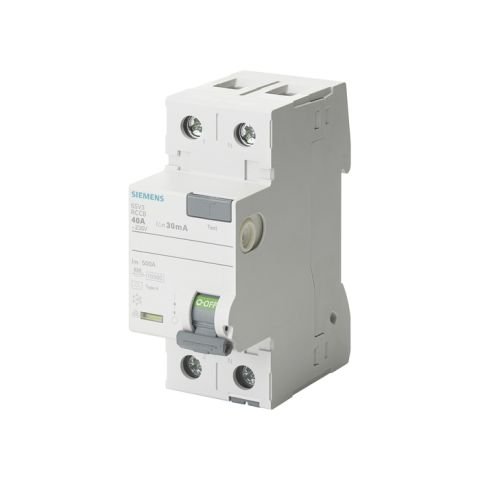 Siemens A Tipi Hata Akimi Koruma Anahtari-Fi (Kaçak Akim Koruma Rölesi); 16A; 230V; 10Ma;  Faz+Nötr; 70Mm 5SV3111-6