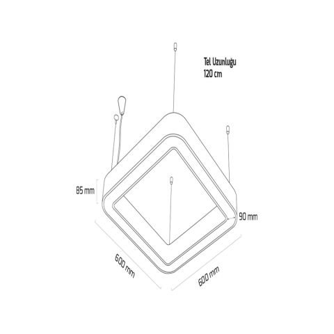 Goya Gy 8114-60 Cm Beyaz Kasa 82W 3000K Linear Armatür